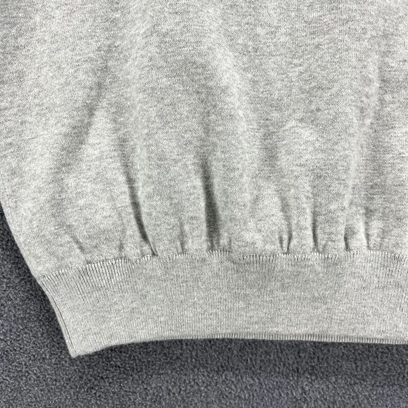 Oxford Golf Vest Men's Medium‎ Gray Knit Quarter Zip Lined High Rise Heather - Picture 6 of 16